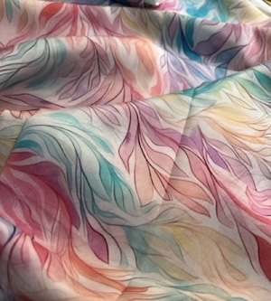 Digital print on silk fabric